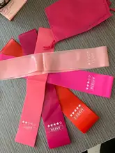 Bandas de goma resistentes para Yoga, 5 colores, Entrenamiento de interior, Fitness, glúteos, Pilates, ejercicio, gimnasio, equipo de entrenamiento