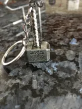 LLavero de Thor Hammer, Mjolnir 1:1, mundo oscuro, Ragnarok, llavero con anilla, Vikingo, Odín, nórdico, mitología, personaje de Los Vengadores, venta al por mayor