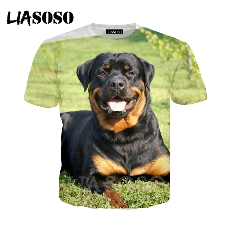 Футболка с 3d принтом для мужчин wo для детей, футболки для собак, уличная Футболка Harajuku Rottweiler, модные футболки, футболка "Аниме" с короткими рукавами A198