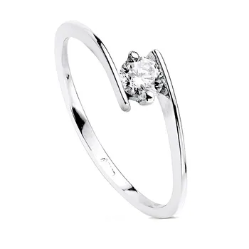

Solitaire 18k white gold cubic zirconia [AB3054]
