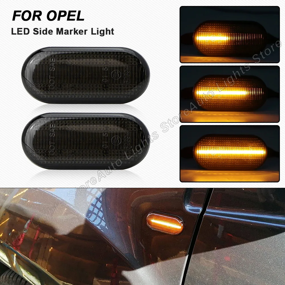 

2PCS Dynamic LED Turn Signal Lamps For Opel Vivaro 2001-2004 Movano A 1998-2009 For Smart Fortwo 453 2014-2018 Side Marker Light