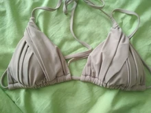 Miyouj-Bikinis con micropliegues para mujer, traje de baño Sexy, conjunto de Bikini de corte alto, bañador blanco con cordón, novedad