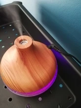 SaengQ-humidificador de aire eléctrico, difusor de aceites esenciales ultrasónico de grano de madera, minigenerador de niebla con USB, luz LED