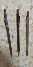 JIANWU-Conjunto de lápices mecánicos de 0,5mm y 0,7mm con textura de metal, Set de 3 unidades, material plástico para oficina