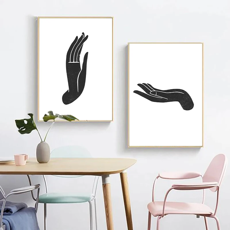 Художественные плакаты и принты Будды мудра с жестами иллюстрация в стиле