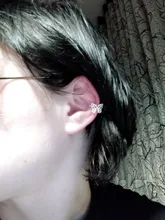 Clips de oreja de mariposa calados de Metal Vintage para mujer y niña, joyería Brincos sin Piercing, oreja de cartílago falsa