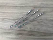3 unids/set/7/9/11mm lentejuelas arte de uñas acrílico francés pintura cepillo flor diseño rayas líneas de DIY de dibujo pluma herramienta de la manicura