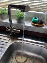 Faucet Taps Deck-Mounted Crane Purified Water-Kitchen-Faucet Cold-Water-Mixer Dual-Handles