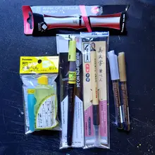 ZIG cepillo Kuretake Bolígrafos recargables caricaturista plumas científica pincel de caligrafía cómico negro dibujo Scriptliner Japón