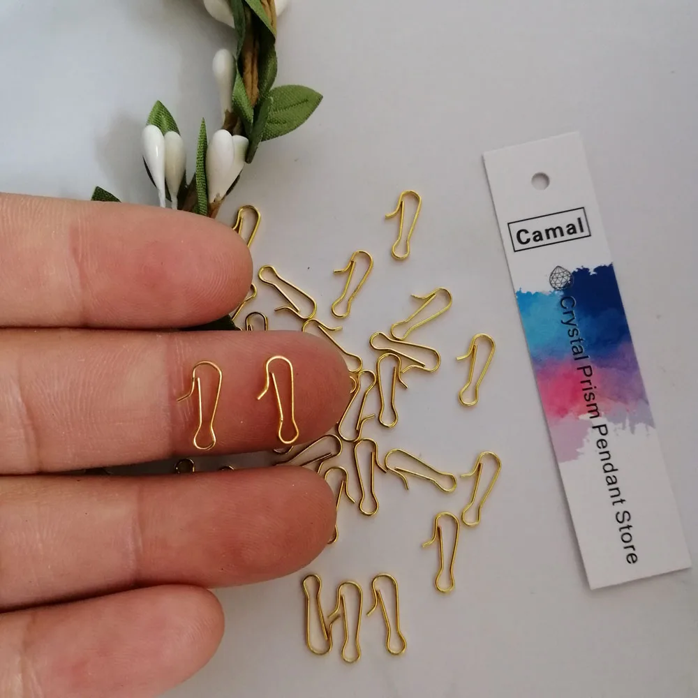 Camal 100 шт. 12 мм Золотой металлический крючок с блестками блестящий искусственный