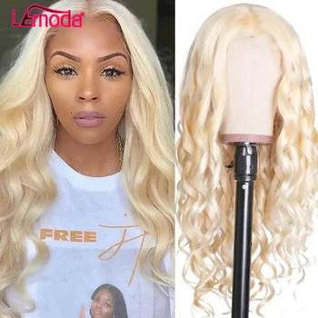 

613 Lace Frontal Wig Blonde 613 Lace Front Wig Preplucked Peruvian Lemoda Remy Hair Transparent Lace Body Wave Wig For Women
