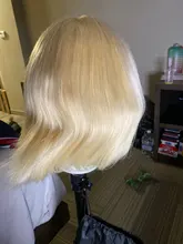 Peluca Bob 13x1 1B 613 cabello humano liso brasileño con encaje frontal, rubio miel degradado, Remy corto prearrancado para mujeres negras