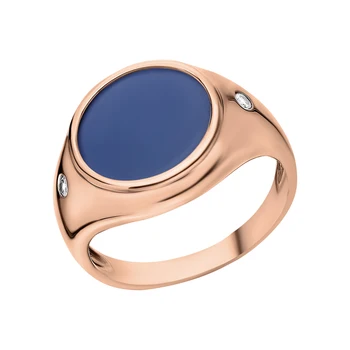 

Silver ring with ceramics and cubic zirconia sunlight sample 925