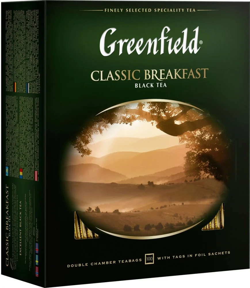 Чай Greenfield &quotClassic Breakfast&quot черный 100 пакетиков|Черный чай| |