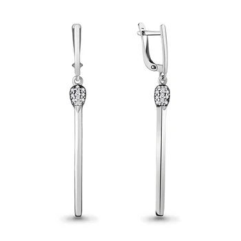 

AQUAMARINE earrings with cubic zirconia, silver 925