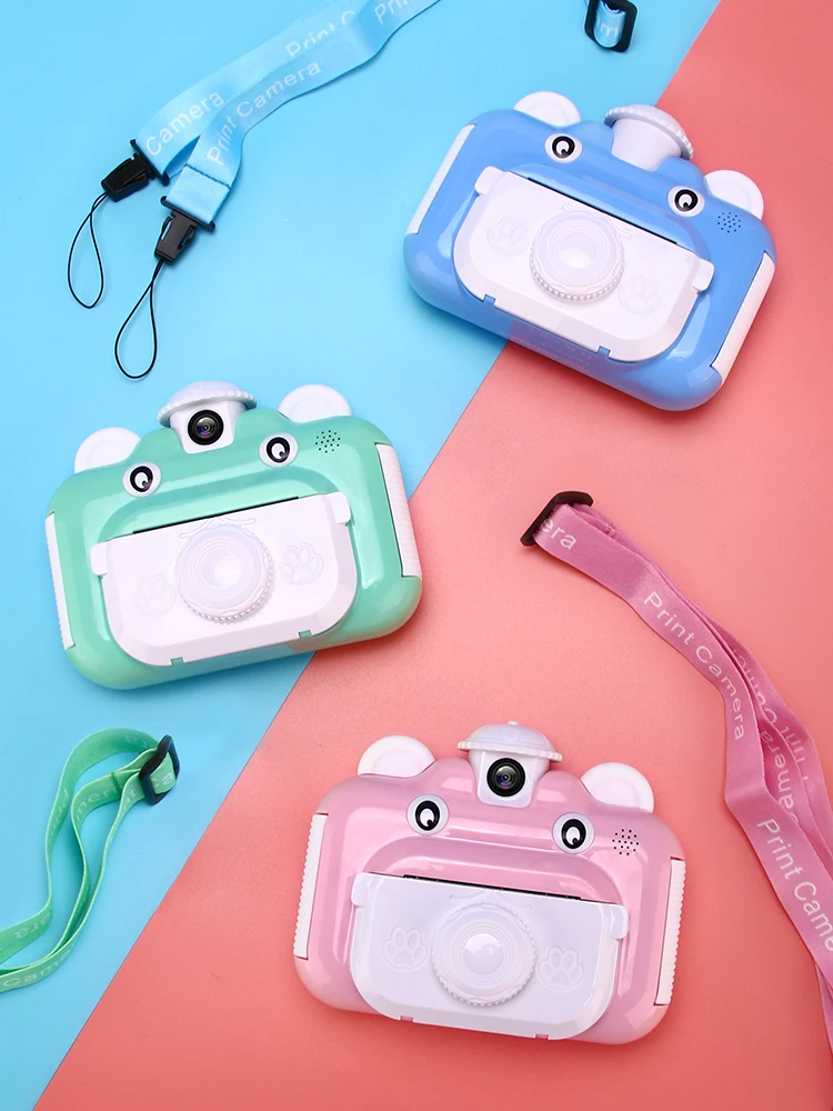 Kids Camera Instant Print Camera For Children 1080P Hd Video Photo Camera Toys With 32Gb Card