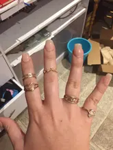 Conjunto de anillos de oro rosa para mujer, joyería punk, vintage, venta indefinida, venta al por mayor, accesorios de Navidad 2020