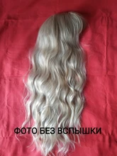 Largo SHANGKE-Peluca de pelo rizado sintético resistente al calor para mujer, pelo falso Natural con parte de pelo medio