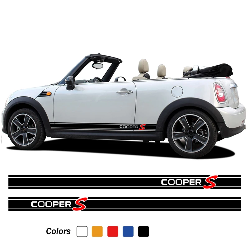 Наклейка на дверь и боковые полосы 1 Pai графическая наклейка для MINI Cooper S JCW R50 R52 R53