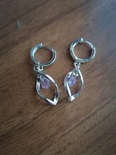 XIYANIKE de Plata de Ley 925 de reducción de pendientes de plata giratorio amor pendiente de perlas para mujer MEDIADOS DE-longitud pendientes