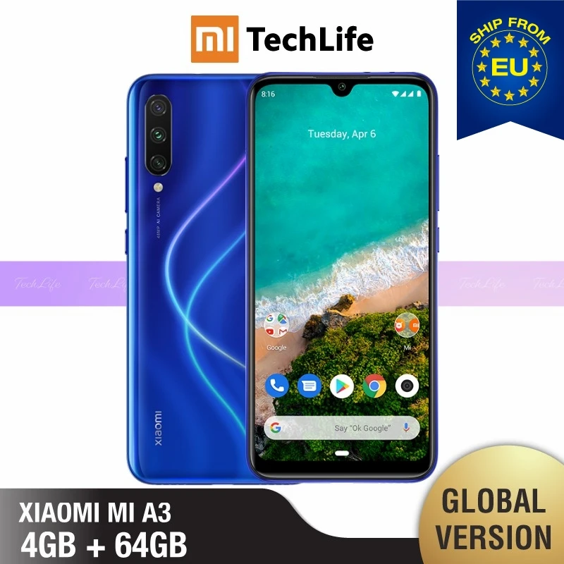 Глобальная версия Xiaomi Mi A3 64 Гб ROM 4 Гб RAM(абсолютно новая/запечатанная) mi a3, mia3