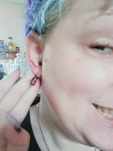 Pendientes de acero inoxidable con broche Punk para mujer y hombre, diseño único, clip de papel, pendientes de moda con perno, Piercing Rock