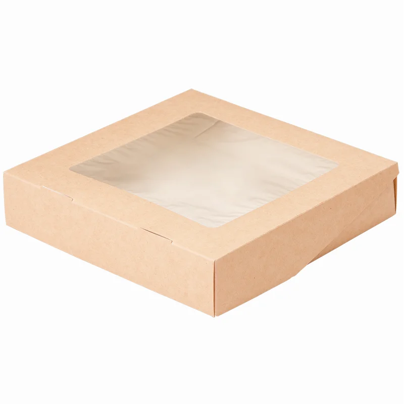 25 / 50 шт. Коробка крафт (20*12cм) для конфет сладостей печенья зефира подарков с окном