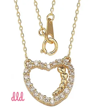 

Silver necklace plated gold with zirconitas, FLASH model