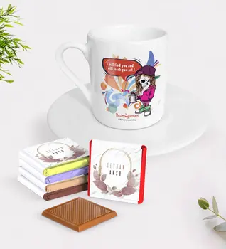 

Personalized Art Teacher Turkish coffee Cup and Chocolate Gift Seti-2