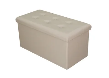 

Ottoman box padded folding model Kurt cream color