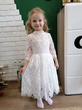 Kids dresses for Girls Spring Clothes Half-sleeve Lace Party Costume Red Children Elegant
