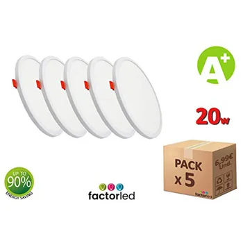 

Pack x5 Circular LED board 20W, round LED Downlight, recessed, adjustable from 50mm to 210mm, indoor lighting