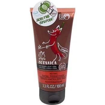 

Thermo-mask for face warming pepper clay charcoal Botanica Bio World