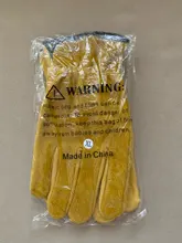 Guantes de cuero de vaca para conductores, protección de seguridad, para soldar, caza, 1008