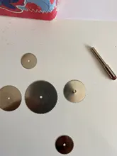 6 unids/set rebanada de acero inoxidable de Metal de corte de disco con 1 Mandril para Dremel herramientas rotativas 16 18 22 25 32mm disco de corte