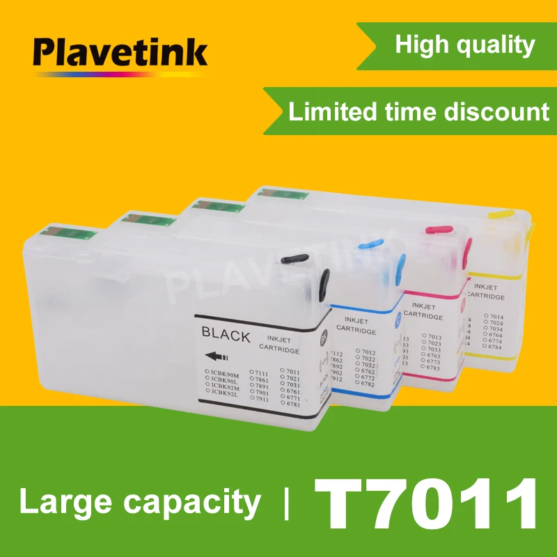 Чернильный картридж Plavetink T7011 для принтера Epson Pro WP 4000 4015DN 4095DN 4500 4515DN 4525DNF 4595DNF с