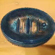 Caja de jabón hecha a mano, bandeja jabonera de silicona, molde de fundición de resina epoxi, soportes para vajilla, bandeja de jabón de resina, 1 ud.