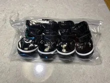 4 unids/set zapatos para perros de invierno de perro caliente botas de nieve zapatos de cuero de la PU para perros pequeños perros Chihuahua impermeable antideslizante cachorro para mascotas zapatos