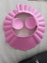 Los niños Cap impermeable del bebé seguro baño visera ajustable accesorios del Visor para baño proteger los ojos orejas traje de PVC 0-6 niños.