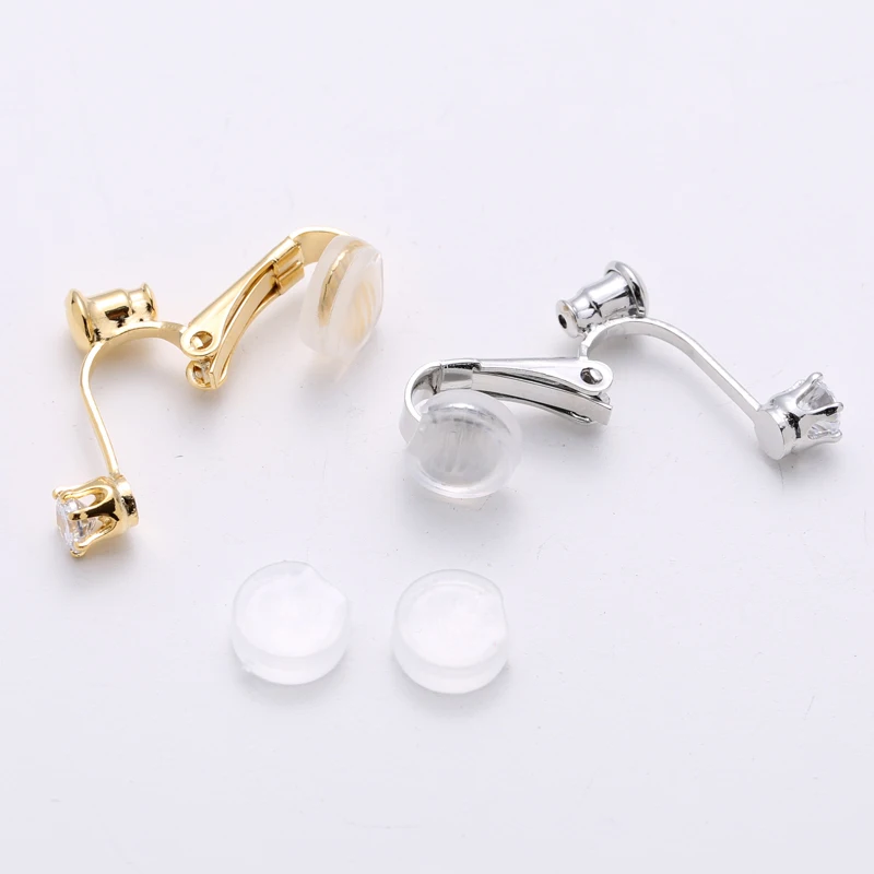 Ear Clip Earrings 2/10 Pcs For Women Earring Findings DIY Jewelry Making Accessories Materials Stud Conversion