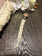 Pacifier Clip Crochet Teething Hand-Made Baby Newborn Vintage Cotton Chew for Dummy Tassel