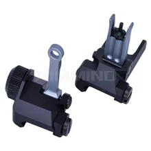 Горячая Тактический KAC стиль 300 м откидной складной Железный прицел передний задний прицел для страйкбола охота BK DE