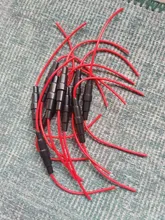 Glass-Tube Fuse-Holder 5x20mm-Fuse Screw-Type Quick-Blow 250V 10PCS with 22-Awg-Wire