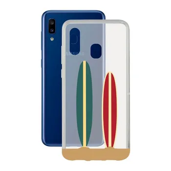 

Mobile cover Samsung Galaxy A20 KSIX Flex TPU Transparent