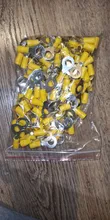 Ring Cable-Wire Insulated-Wire-Connector Electrical-Crimp-Terminal RV5.5-3.5 Yellow 10-12