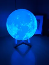 Desk-Lamp Night-Light Bedside Table 3d-Print Timeable Dropship Moon LED