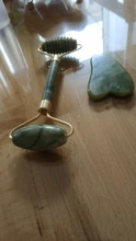 Rodillo de piedra de Jade Natural para masaje Facial, masajeador de gua sha, rascador, herramientas adelgazantes de belleza, relajación de la piel