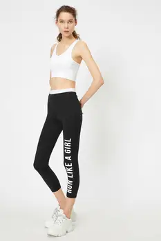 

Koton Women Black Printed Printed Leggings 0 YAK42888NK