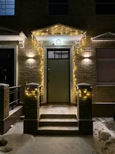 Curtain-Lights Led Icicle Christmas-Street-Garland Home-Decortion Garden Outdoor Party