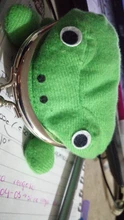 1 Uds. De cartera con forma de rana para Cosplay, monedero con forma de Animal verde, monedero de felpa suave, Mini cartera para tarjetas delgada